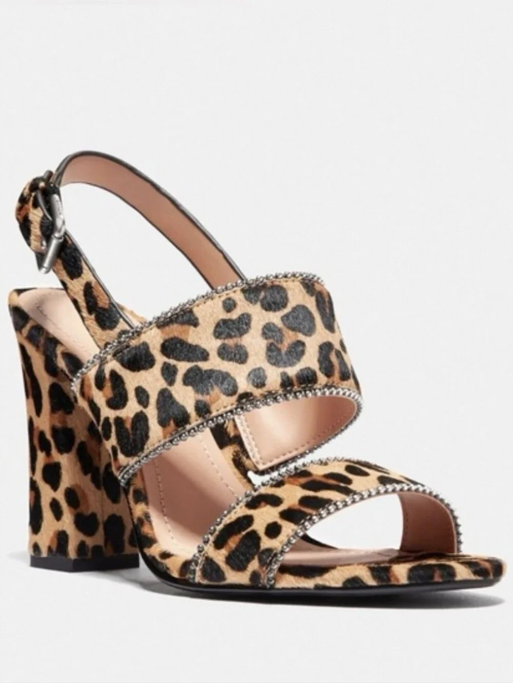 COACH RYLIE SANDALS: NATURAL LEOPARD Calf hair size 5.5